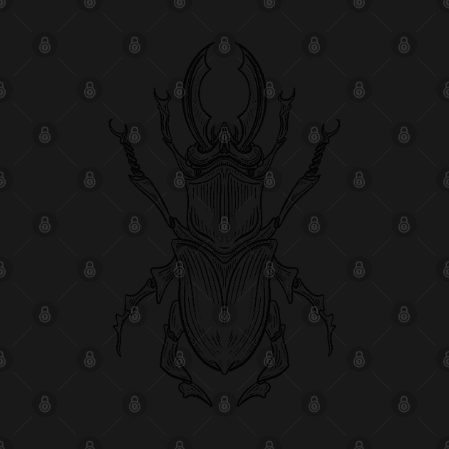 Beetle hand drawn design by Yety