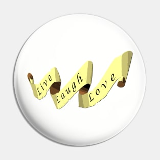 Live Laugh Love Heart Pin