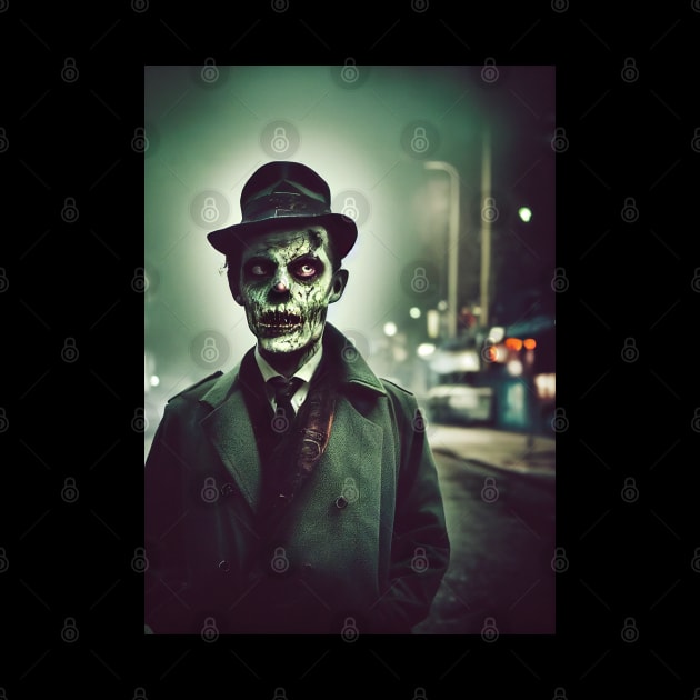 Zombie Detective Portrait by Nysa Design