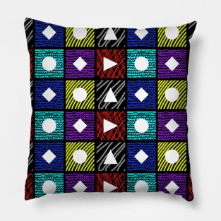 Colorful abstract shapes Pillow