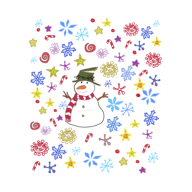 Colourful Snowman doodle design by markatos