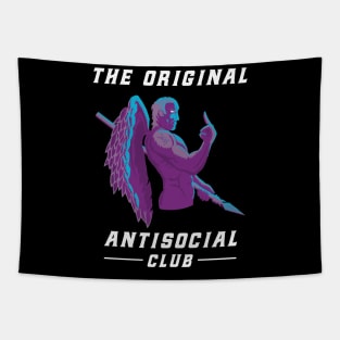 The Original Antisocial Club Lucifer Antisocial Angel Tapestry