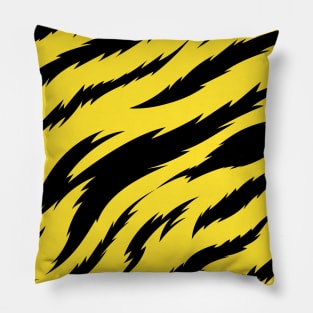 Black and Yellow Tiger Skin Pattern Pillow