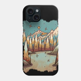 Winter of gold and blue Phone Case