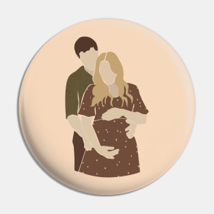 Abstract pregnant vector mother family Illustration Pin