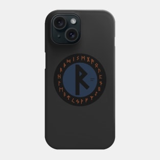 Blue Raidho Elder Futhark  | Viking Rune Symbol Phone Case