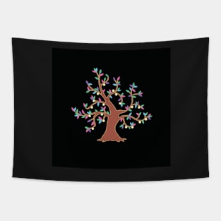 Rainbow Leaf Tree Tapestry