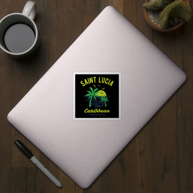 Saint Lucia Caribbean Paradise Kids T-Shirt