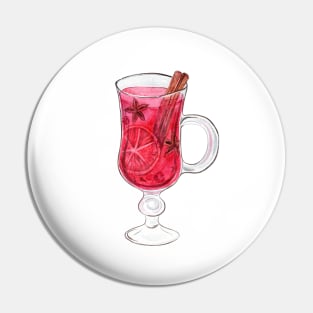 Mulled wine glass Pin