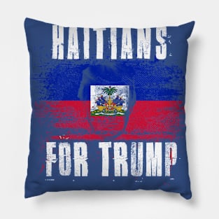 Haitians For Trump - Trump 2020 Patriotic Flag Pillow