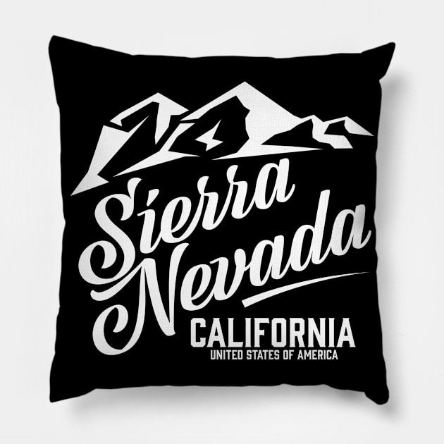 Sierra Nevada California USA Pillow by nickemporium1