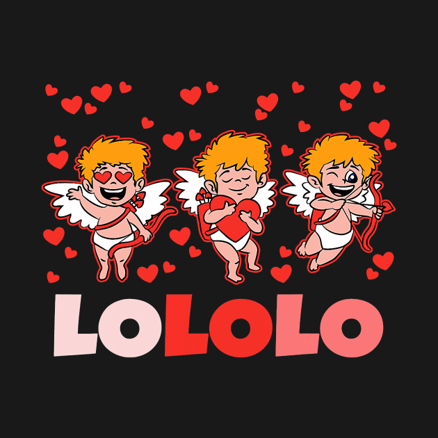 Lololo Cherub Valentines Day Cute Baby Angels Heart Love by jadolomadolo