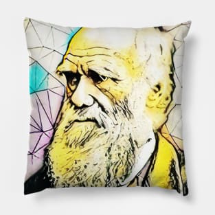 Charles Darwin Portrait | Charles Darwin Artwork 2 Pillow