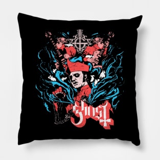 Ghost Retro Red Pillow