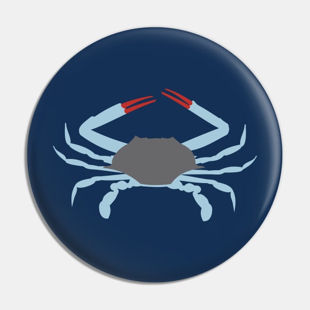 Blue Crab Pin by evisionarts