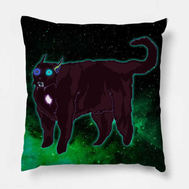 Cat Space Demon Art Neon Animal Parody Cat Pillow Teepublic