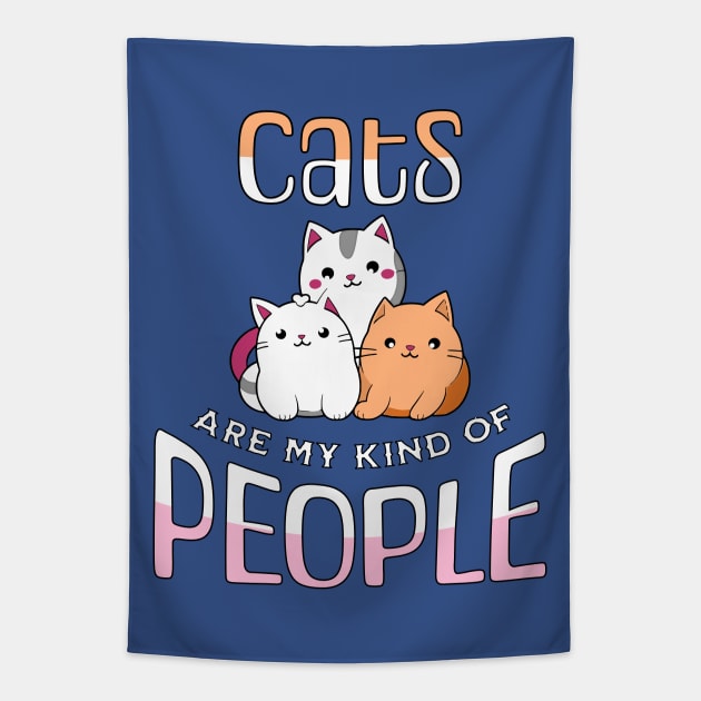 Cats are my kind of people Tapestry by Mey Designs