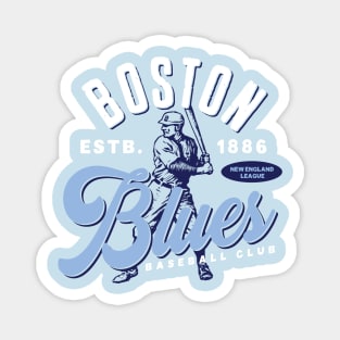 Boston Blues Baseball Magnet