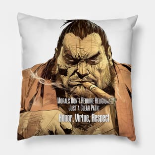 Puff Sumo: Morals Don’t Require Religion, Just a Clear Path; Honor, Virtue, Respect Pillow