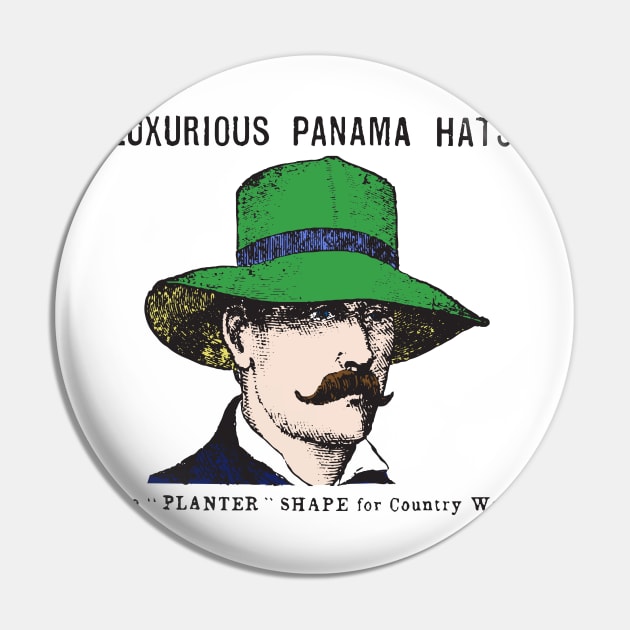 Luxurious Panama Hats Pin by edgarcat