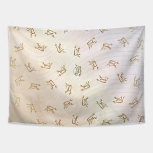 shapes of music flying pattern Tapestry