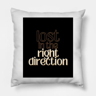 Lost In The Right Direction Pillow