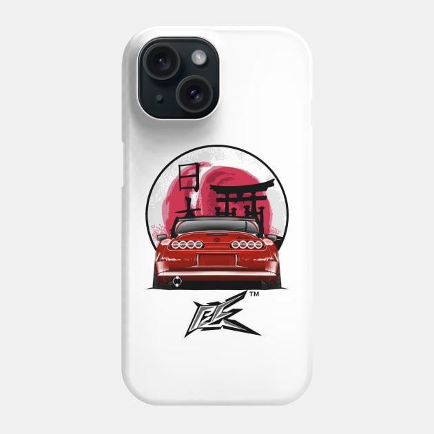 toyota supra a80 lowered red Phone Case by naquash