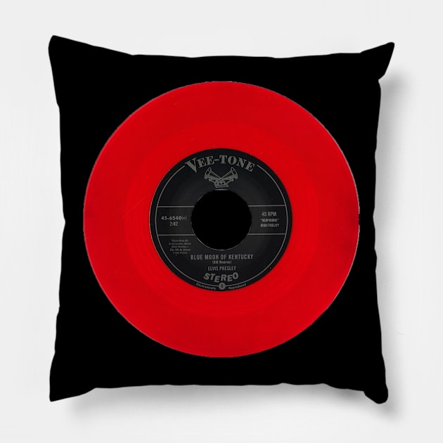 ELVIS- RED VINYL- BLUE MOON OF KENTUCKY Pillow by The Jung Ones