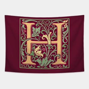 William Morris Vintage Letter H Tapestry