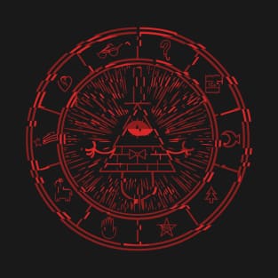 Gravity Falls Bill Cipher Wheel- disorderd T-Shirt