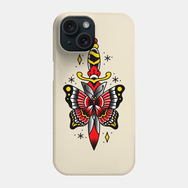 Butterfly Dagger Phone Case by Victor Gomes