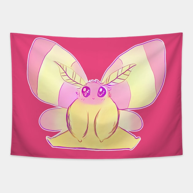 Adorable Rosy Maple Moth Tapestry by saradaboru