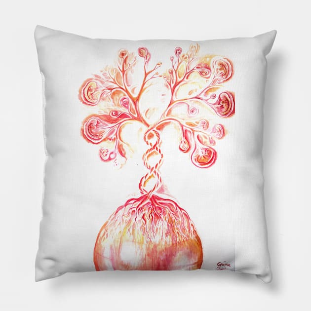 The tree of life painting Pillow by CORinAZONe