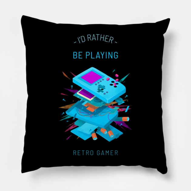 Retro Gamer - Awesome Art and Drawing Retro Game Lover Pillow by LetShirtSay