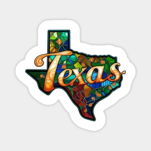 Texas Stained Glass Window Magnet