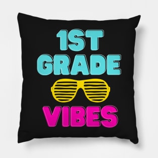 Back To School 1st Grade Vibes Pillow