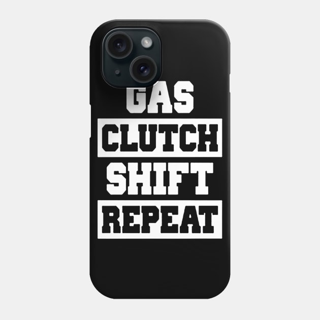 gas clutch shift repeat Phone Case by tuccacosta