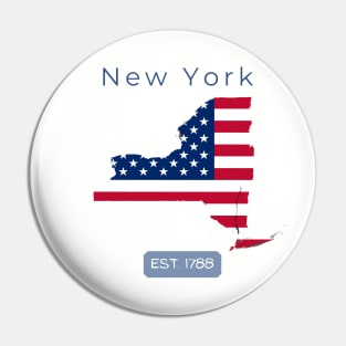 New York State (Light Colors) Pin