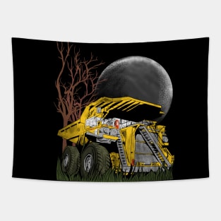 dump truck on halloween Tapestry