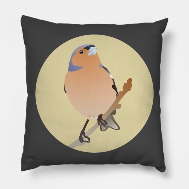 Chaffinch Pillow by AnthonyZed