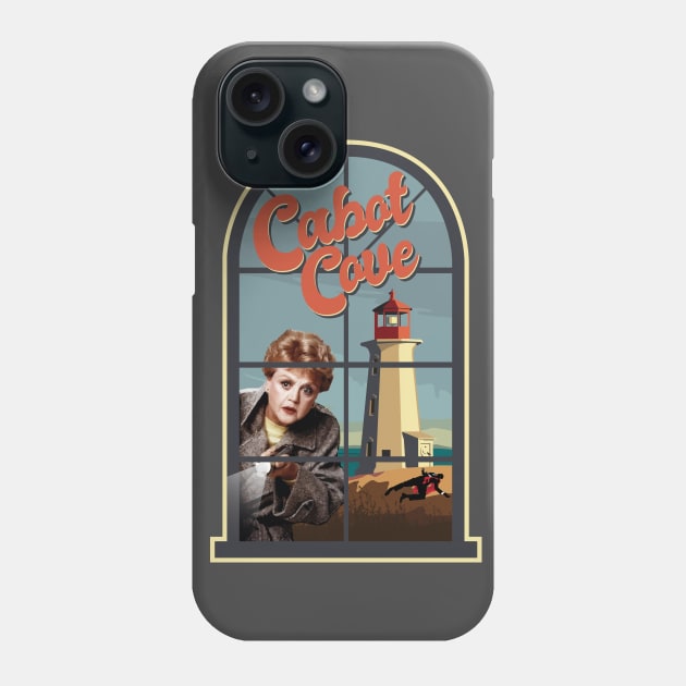 Cabot Cove Jessica Fletcher through the window Phone Case by BOEC Gear