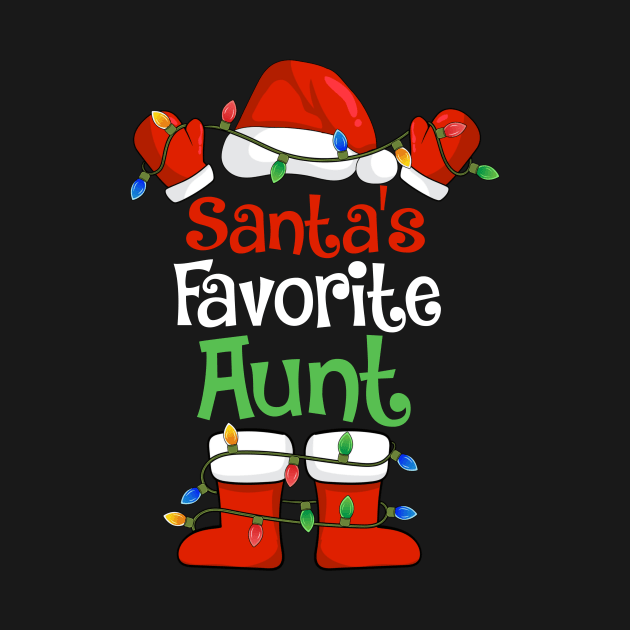 Santa's Favorite Aunt Funny Christmas Pajamas by cloverbozic2259lda