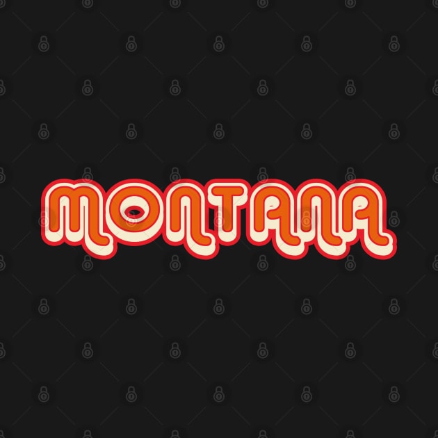 Montana retro 70s vintage graphic with shadow by Webdango