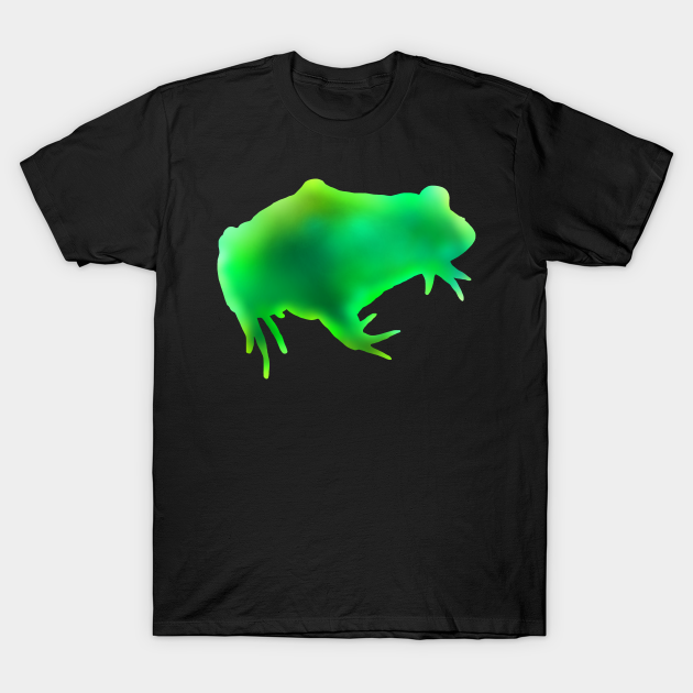 Green Ombre Frog Silhouette - Green Frog - T-Shirt