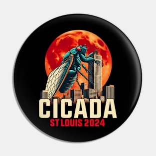 Cicada Invasion 2024 St Louis Pin