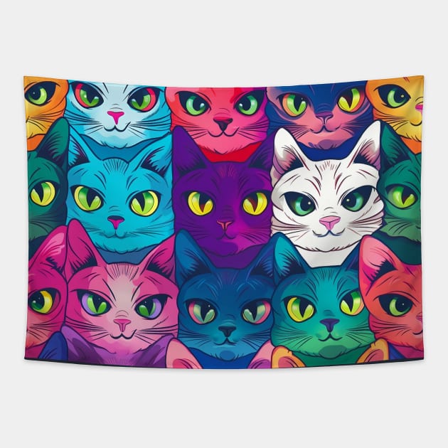 Cats pattern Tapestry by redwitchart