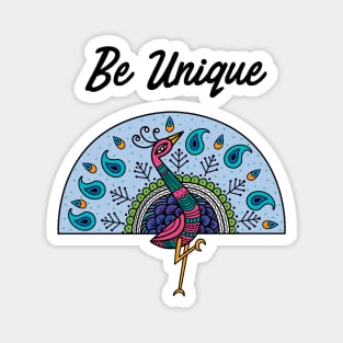 Peacock - Be Unique Magnet