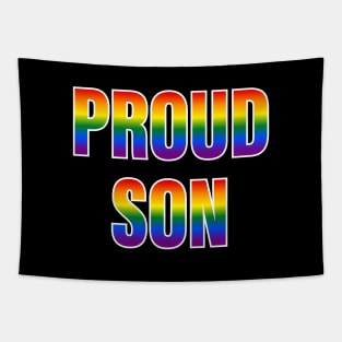 Rainbow Proud Son LGBTQ Pride Tapestry
