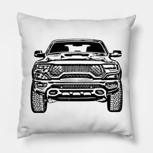 RAMCharger TRX 1500 Sketch Art Pillow