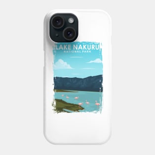 Lake Nakuru National Park Kenya Travel Poster Phone Case